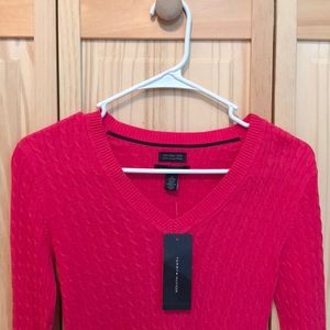 NWT Tommy Hilfiger pink 100% Pima Cotton sweater